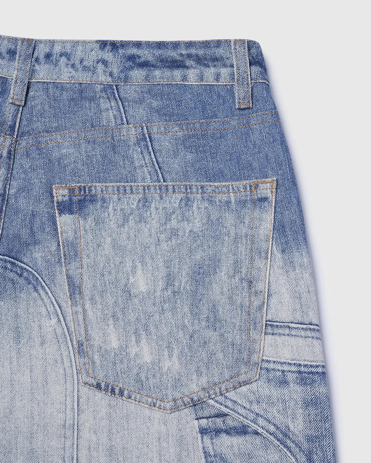 Digital printing denim jeans by INFLATION featuring streetwear-inspired design and stylish, fitted denim pants.