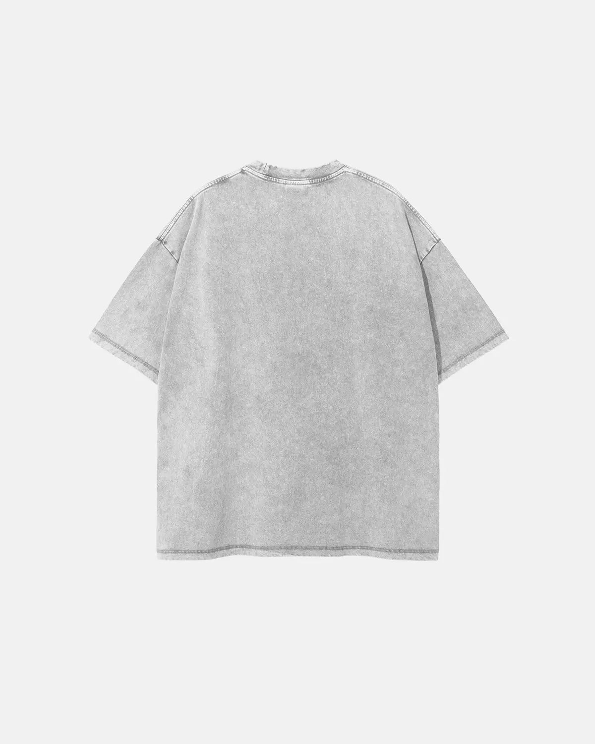 Wax washed mock neck T-shirt from INFLATION streetwear collection, featuring a fitted silhouette and textured fabric.