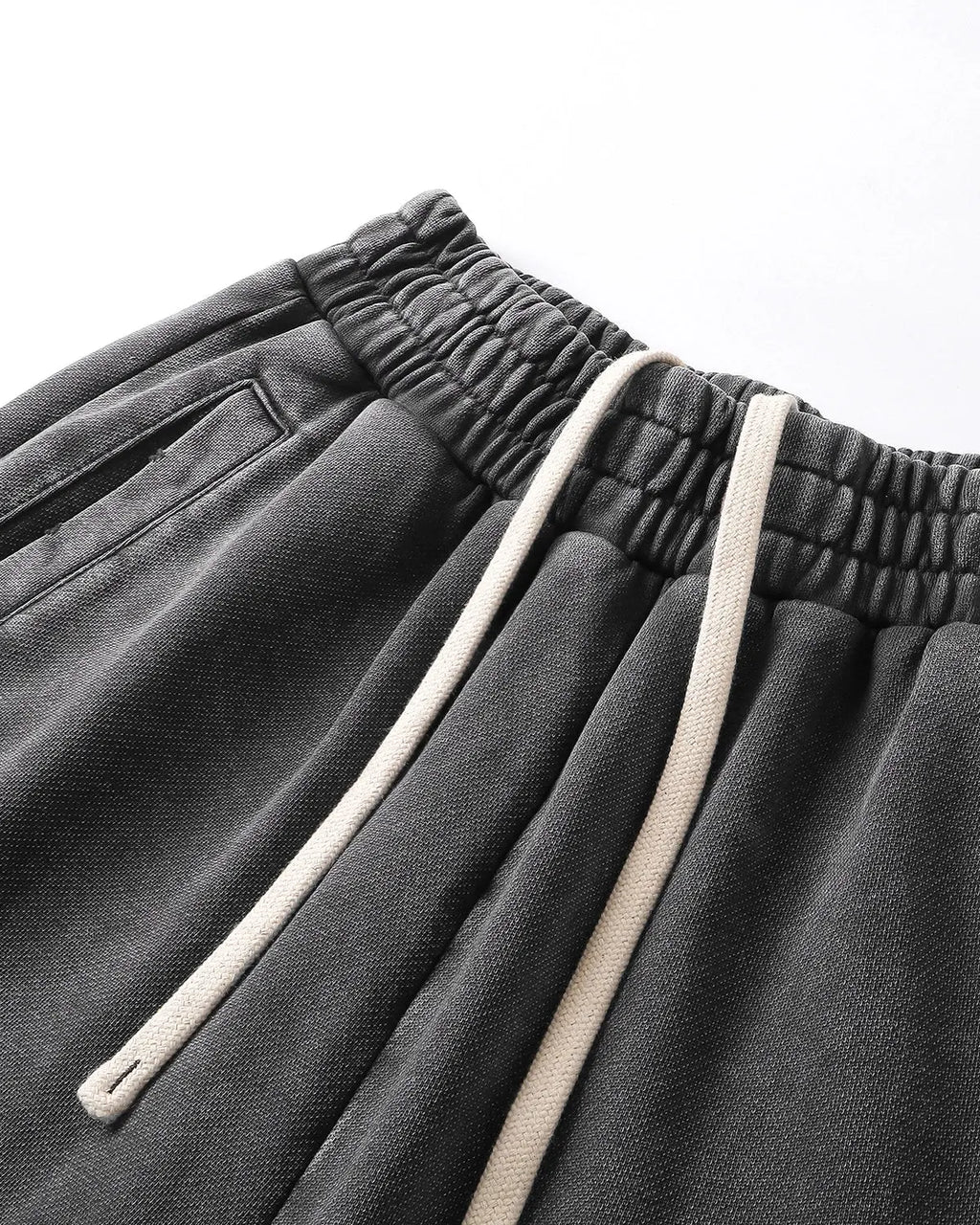 Ripped acid wash Flation streetwear sweatpants with distressed details and relaxed fit, casual urban style pants.