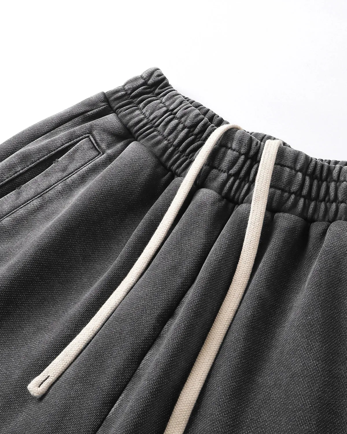 Ripped acid wash Flation streetwear sweatpants with distressed details and relaxed fit, casual urban style pants.