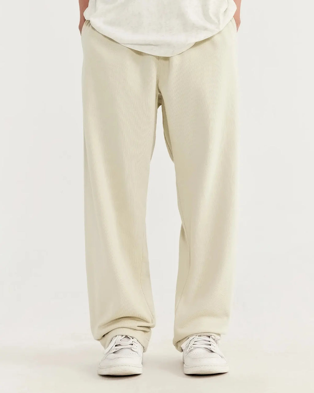 Heavyweight straight-leg sweatpants by Inflation Streetwear, showing the durable fabric and relaxed fit on a neutral background.