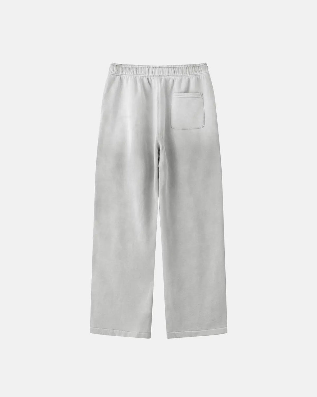 Straight-leg acid wash sweatpants by Flation streetwear, featuring a relaxed fit and faded denim look.