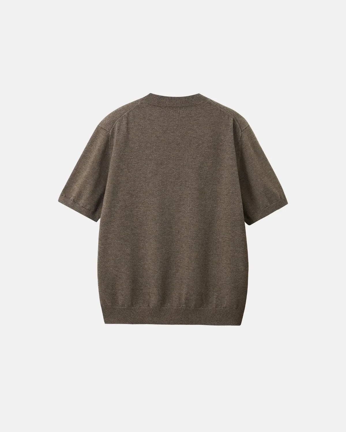 Inflation Streetwear short-sleeved crewneck sweater in knitwear with a textured pattern, displayed on a neutral background.
