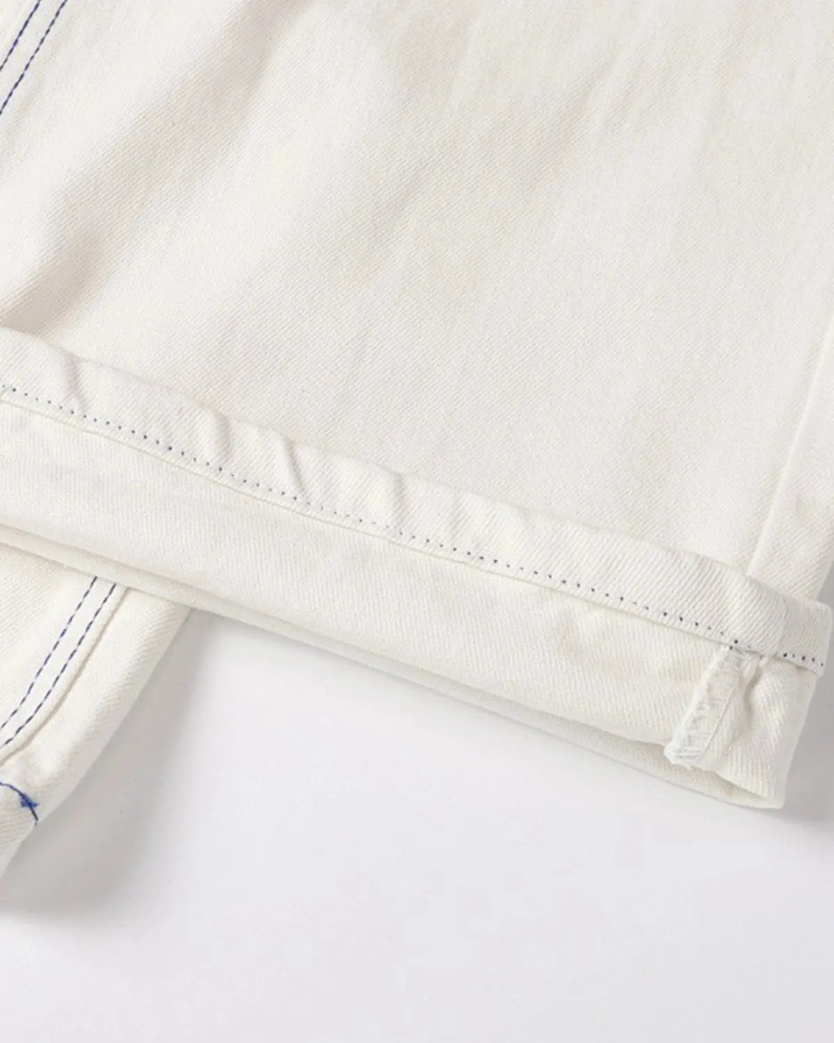 Inflation Contrast Stitch Baggy Jeans, casual pants with prominent contrast stitching and relaxed fit, designed for streetwear style.