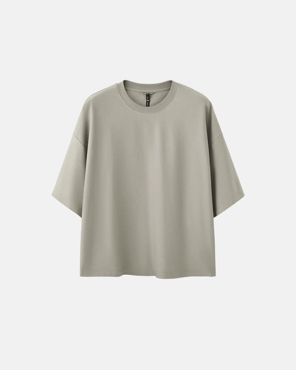 Blank oversized boxy tee from Flation Streetwear, displaying a loose-fit, casual black t-shirt with a relaxed silhouette.
