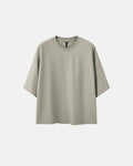 Blank oversized boxy tee from Flation Streetwear, displaying a loose-fit, casual black t-shirt with a relaxed silhouette.