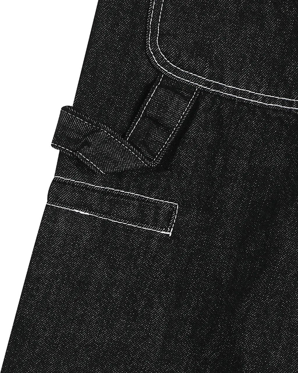 Contrast stitching raw cargo jorts by INFLATION, featuring rugged design and multiple pockets for casual streetwear style.