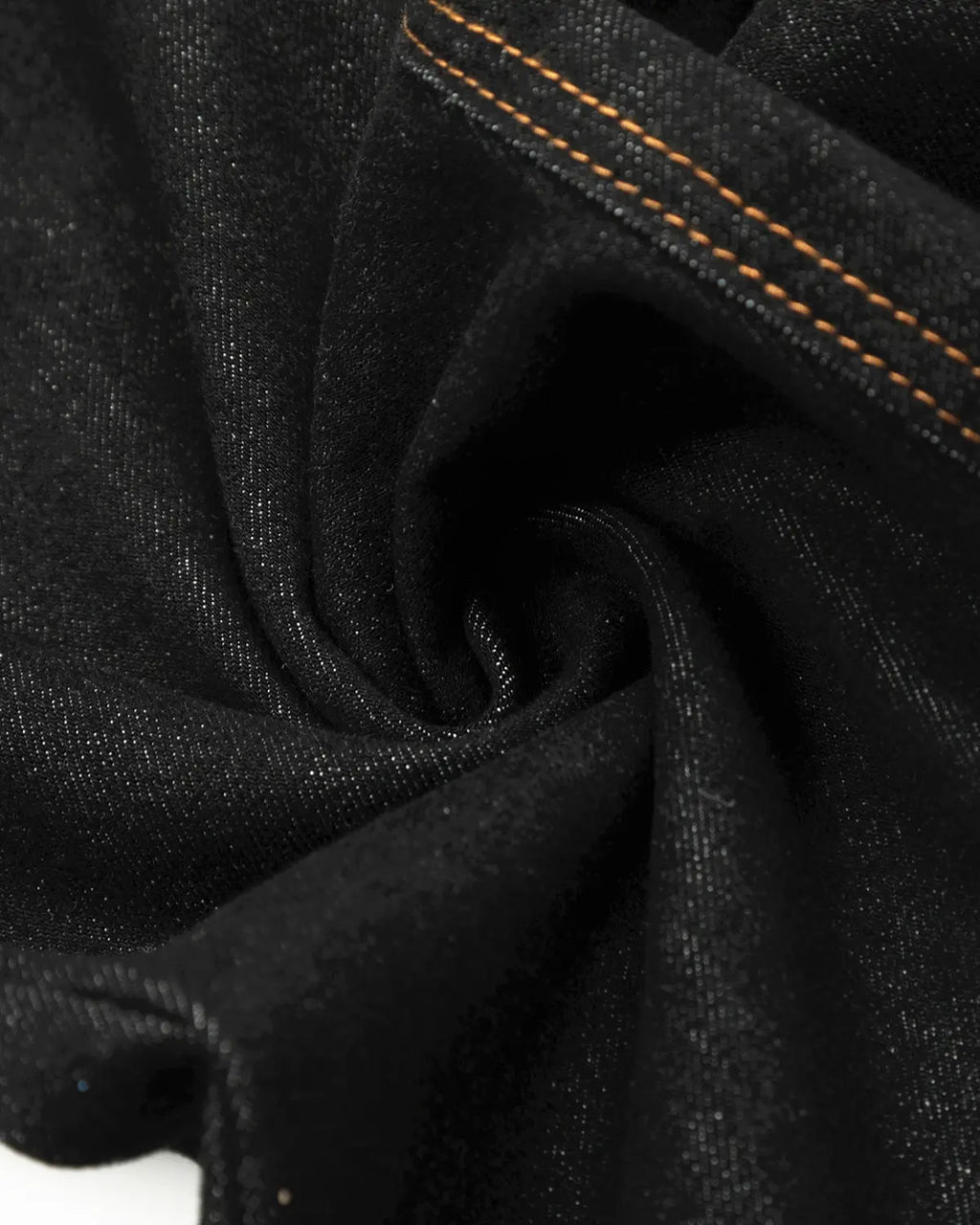 Flation Contrast Stitch Raw Baggy Jeans showing distressed denim with contrast stitching and relaxed fit, front view.