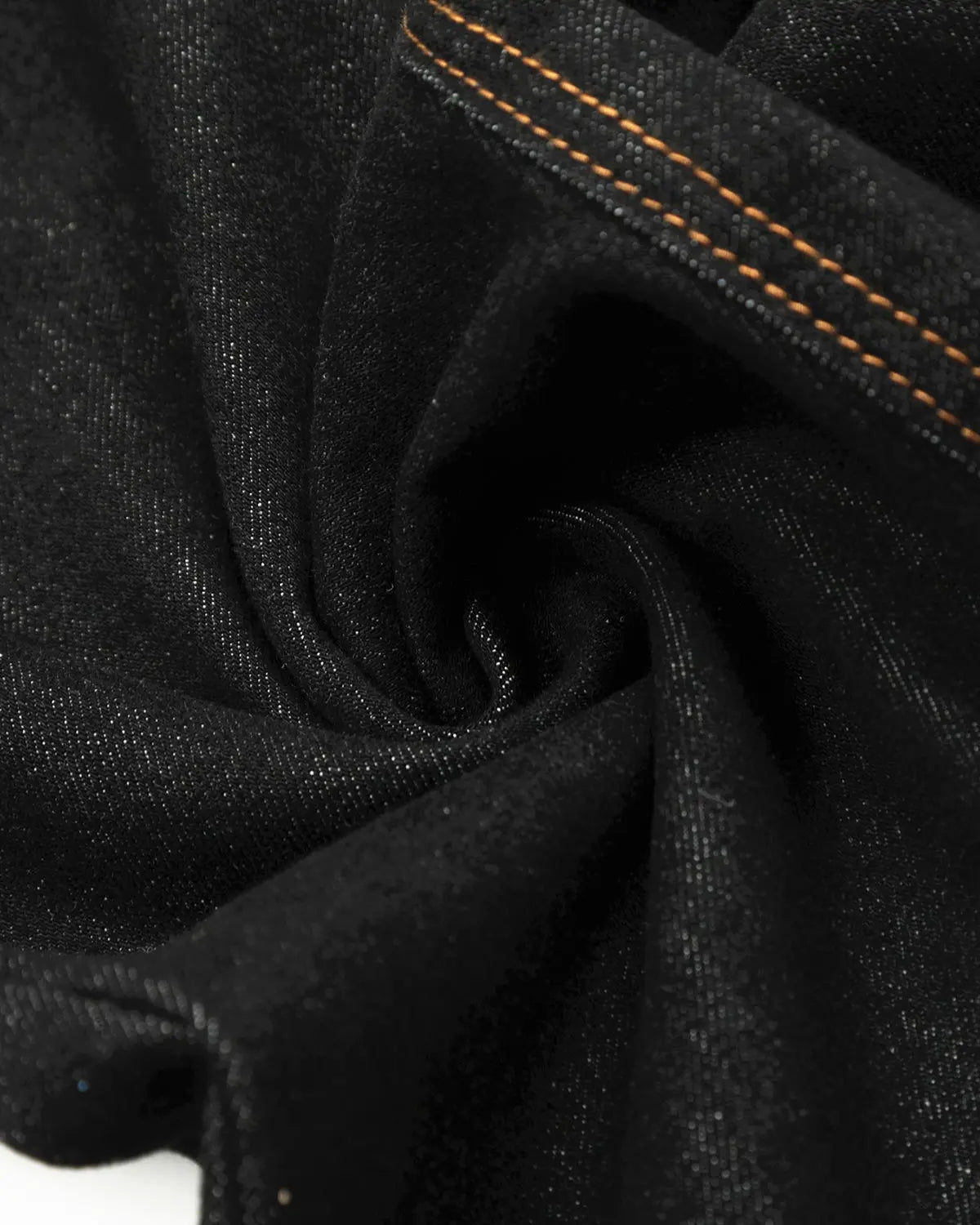 Flation Contrast Stitch Raw Baggy Jeans showing distressed denim with contrast stitching and relaxed fit, front view.