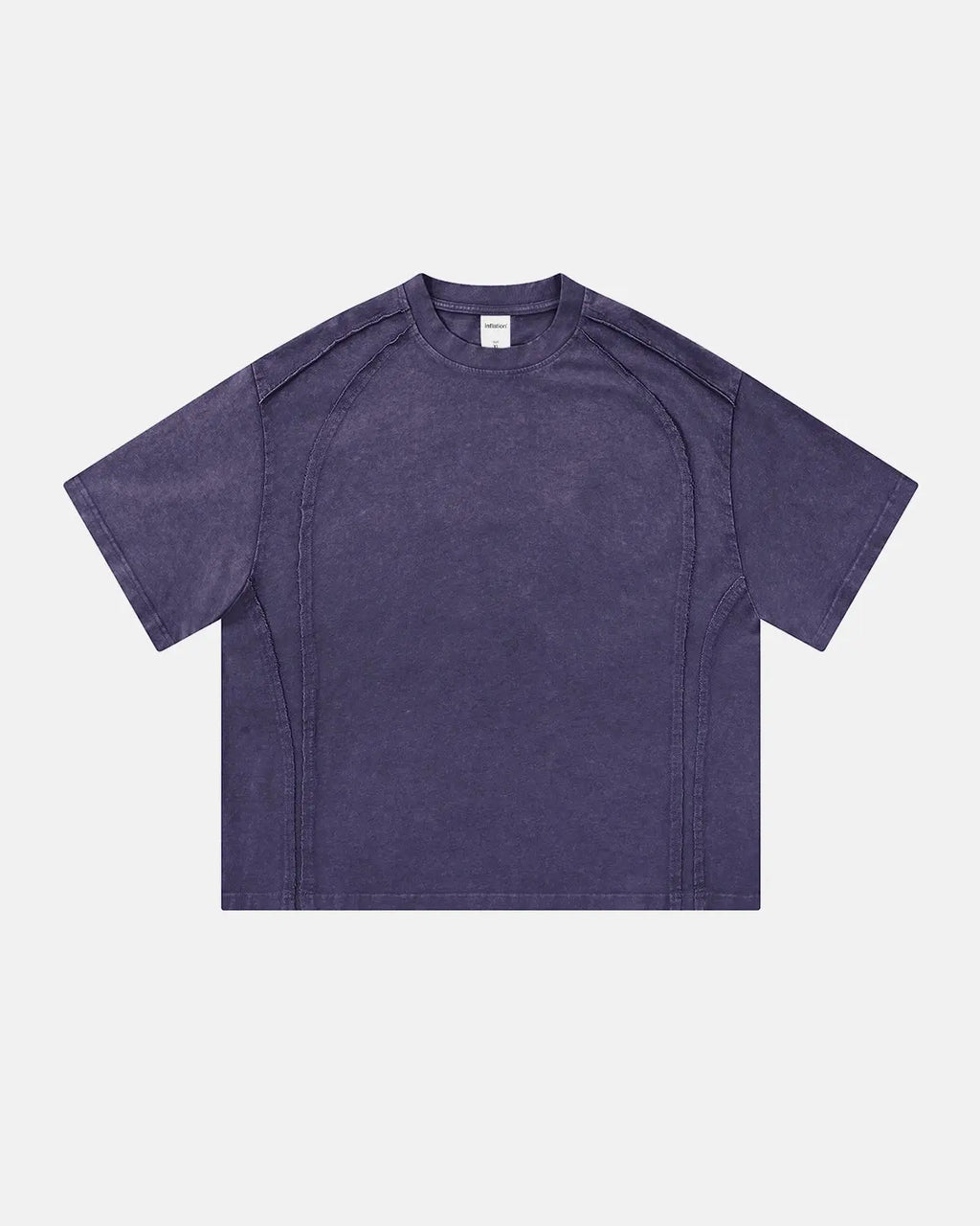 Inflation Acid Wash Boxy Fit T-shirt featuring a distressed, vintage-style design on soft cotton fabric.