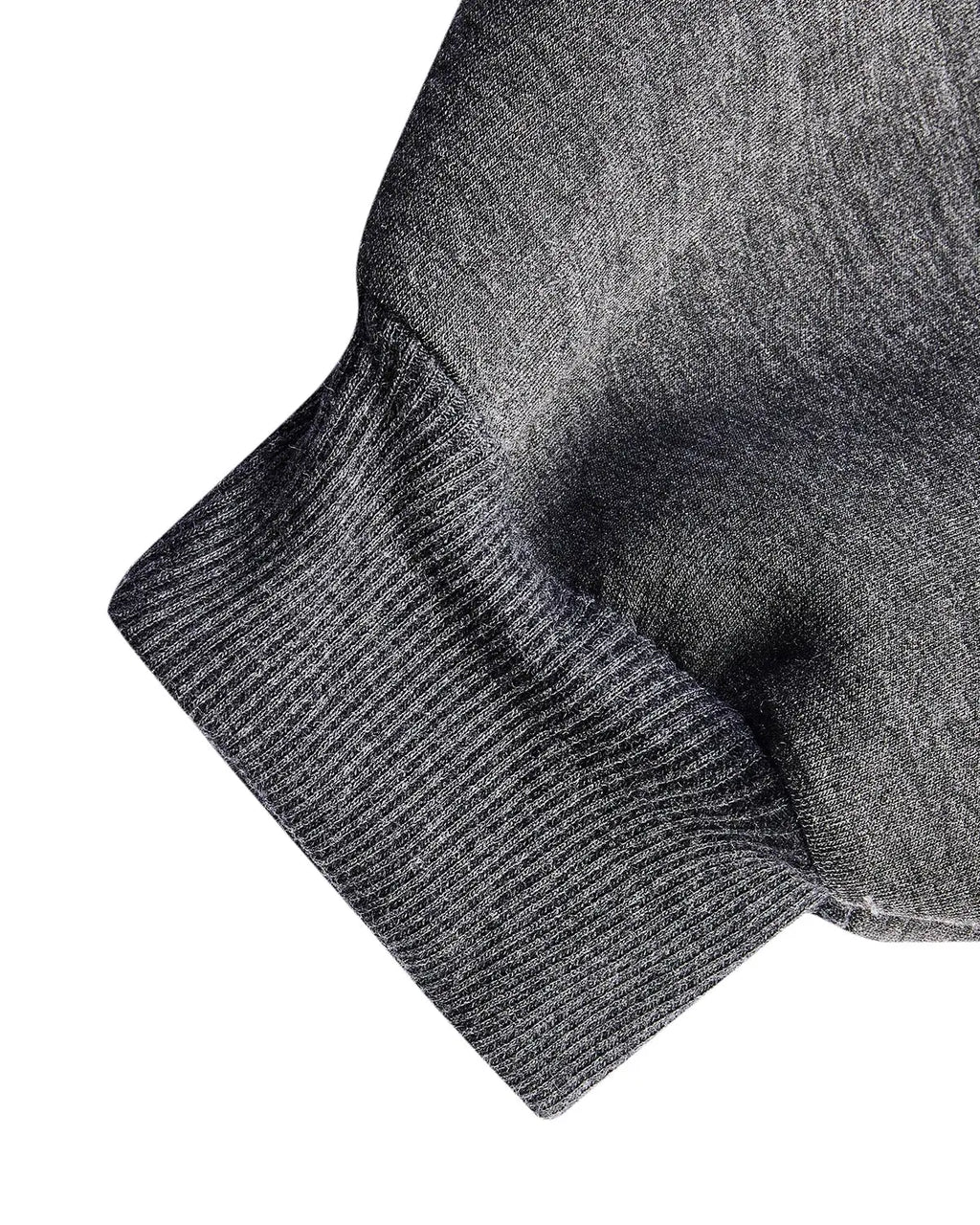 Grey Flation boxy zip-up hoodie with hood, front zipper, and relaxed fit, displayed on a hanger.