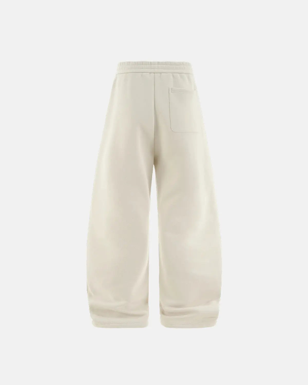 Inflation Solid Color Fleece Barrel Sweatpant with relaxed fit and elastic waistband, casual streetwear style in soft fleece fabric.