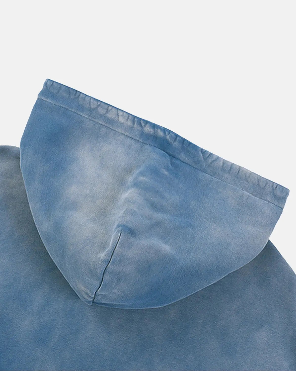 Light blue heavyweight Monkey Washed Hoodie by Flation Streetwear with a relaxed fit and soft, washed fabric for casual comfort.