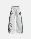 Inflation Script Stripe Baggy Sweatpants featuring bold stripe design, relaxed fit, and comfortable streetwear style.