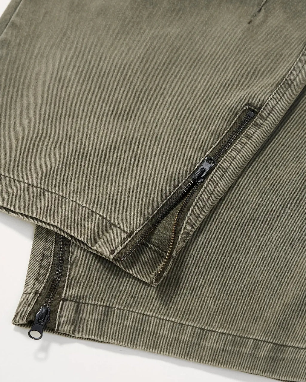 Retro acid wash baggy cargo pants by Flation streetwear, featuring loose fit, multiple pockets, and faded wash design.