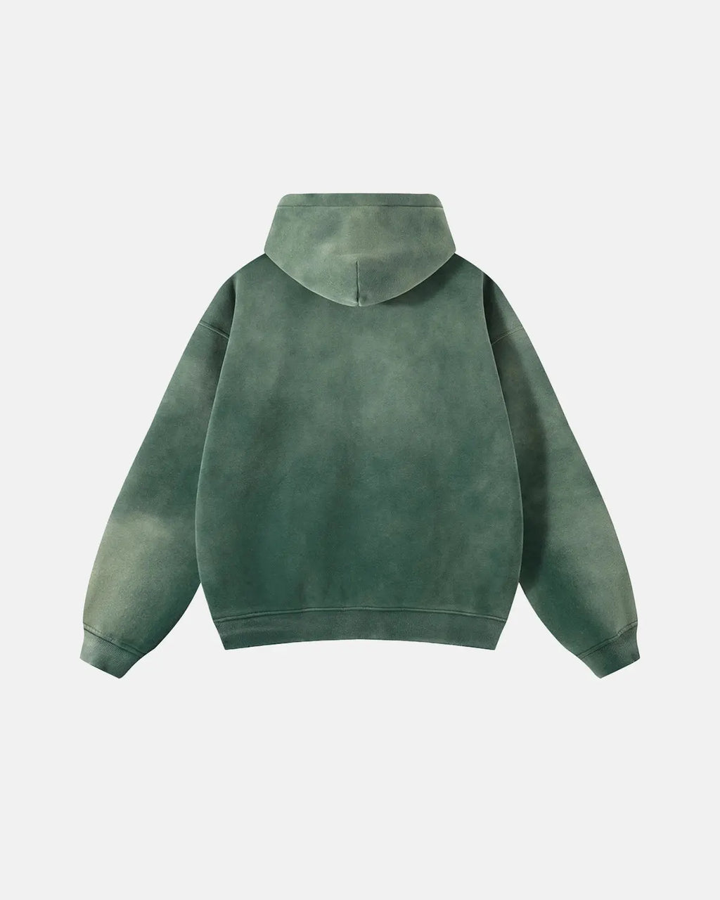 Acid washed zip-up hoodie from Flation Streetwear featuring a relaxed fit and casual style.