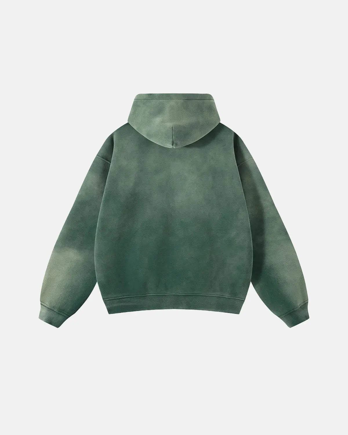 Acid washed zip-up hoodie from Flation Streetwear featuring a relaxed fit and casual style.