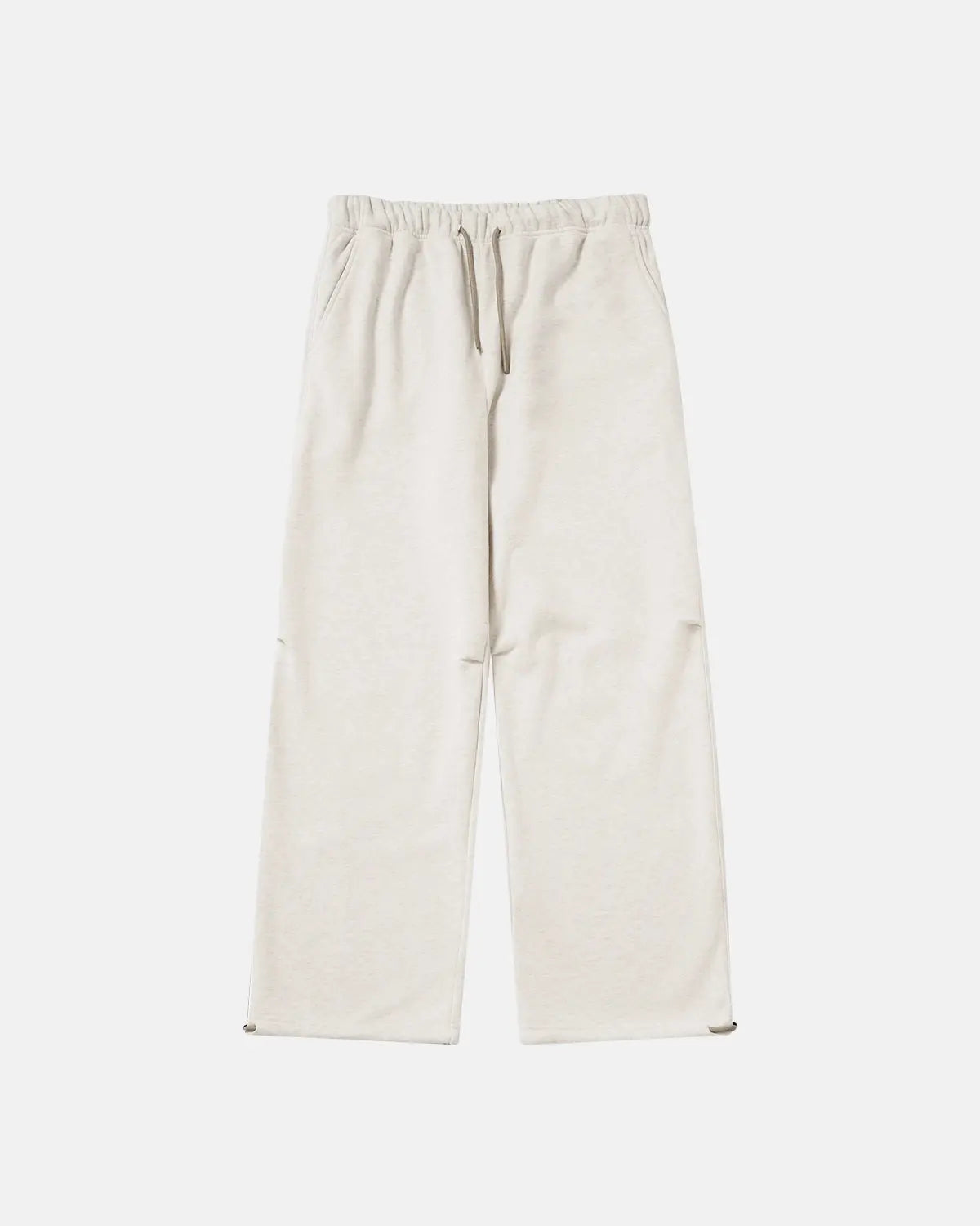 INFLATION Premium straight leg sweatpants in neutral fabric, featuring a relaxed fit and elastic waistband for comfort.