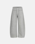 Inflation Streetwear curved wide-leg sweatpants in soft fabric, featuring a relaxed fit and elastic waistband.