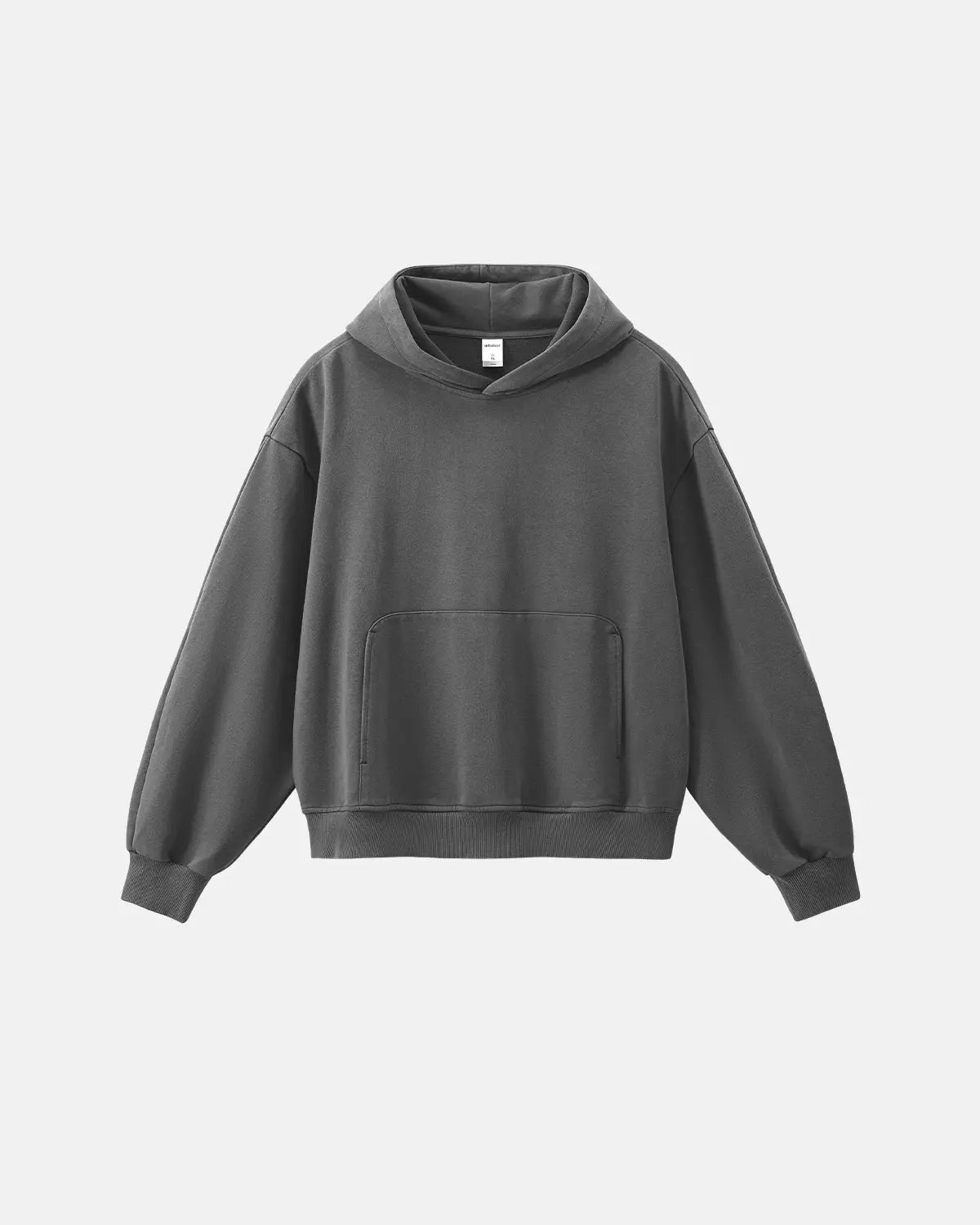 Garment washed French Terry hoodie from Inflation Streetwear featuring a relaxed fit and soft fabric in neutral tones.