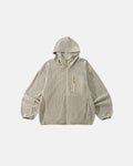 Inflation Lightweight Wave Fleece Zip-Up Jacket displayed in a relaxed fit with wave pattern details and a front zipper.