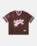 Inflation Streetwear mesh patchwork printing jersey featuring colorful patchwork design and lightweight breathable fabric.