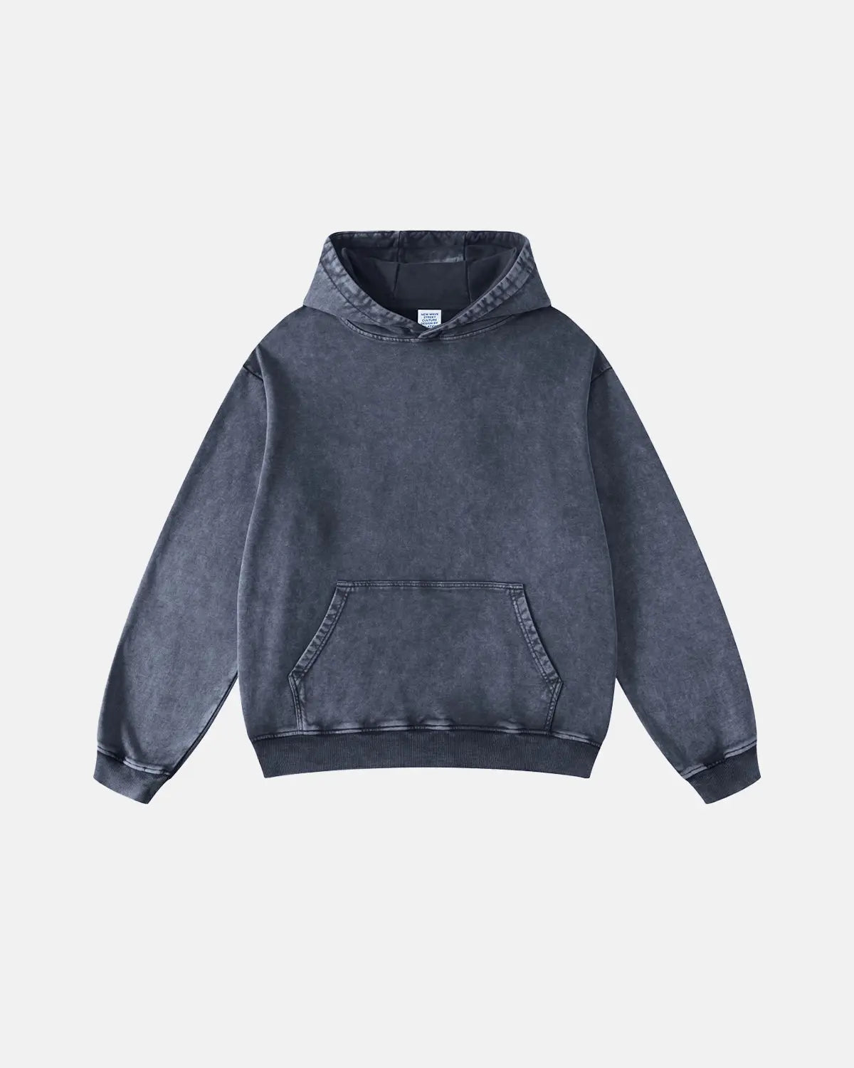 Acid washed French Terry hoodie from INFLATION Streetwear featuring a relaxed fit and casual style.