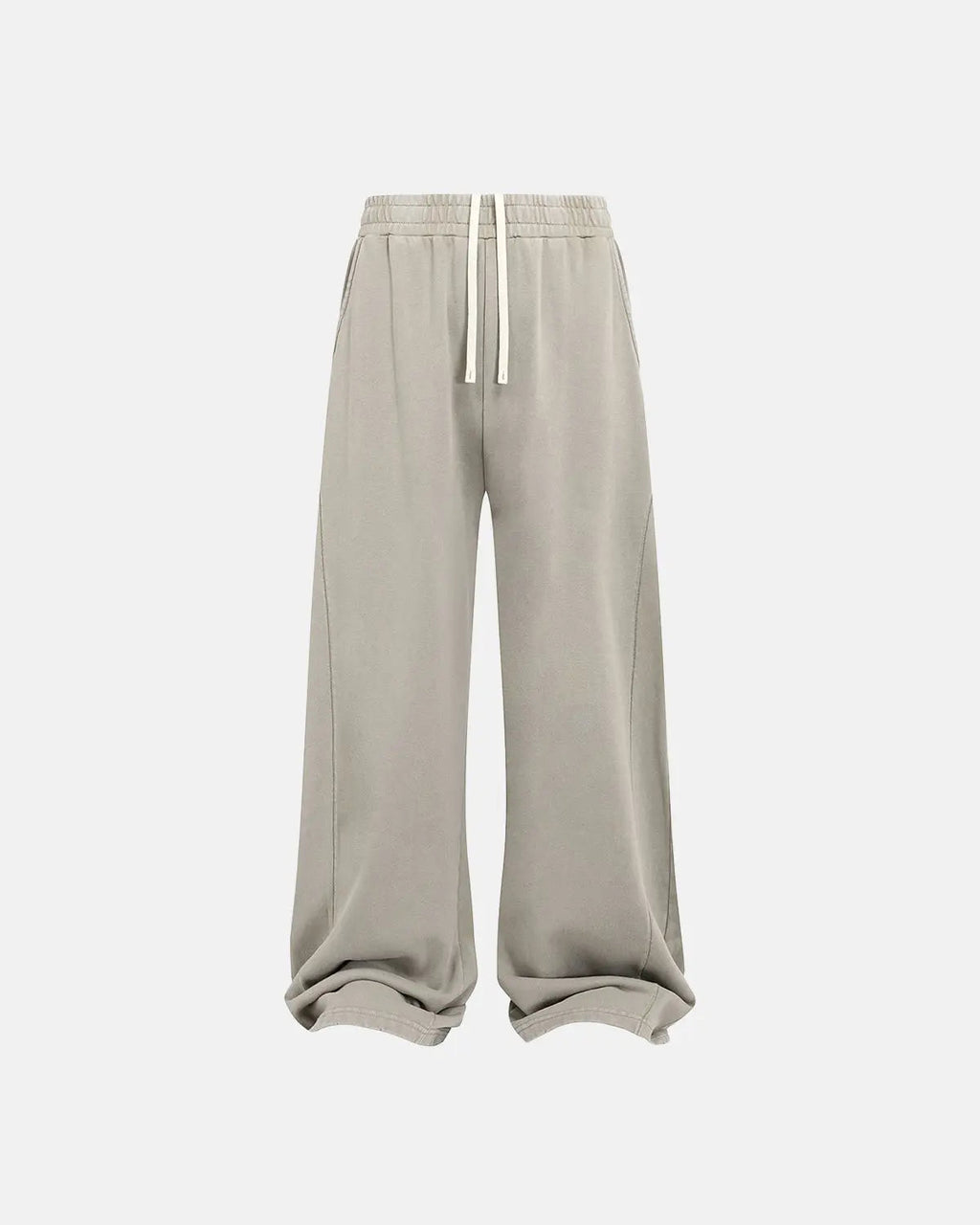 Acid wash stitching straight leg sweatpants by Flation Streetwear featuring distressed details and relaxed fit.