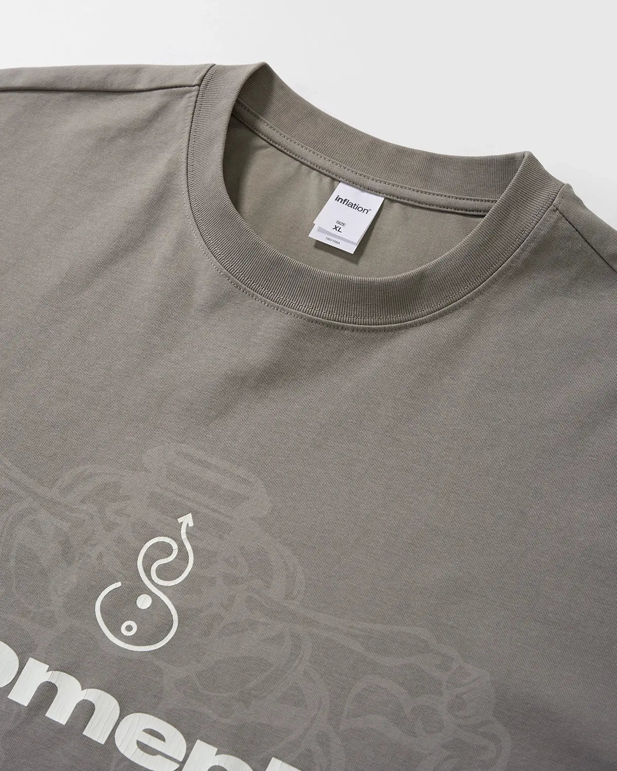 Inflation Dual-Effect Graphic Heavyweight T-shirt featuring bold streetwear design and vibrant print on a black cotton t-shirt.