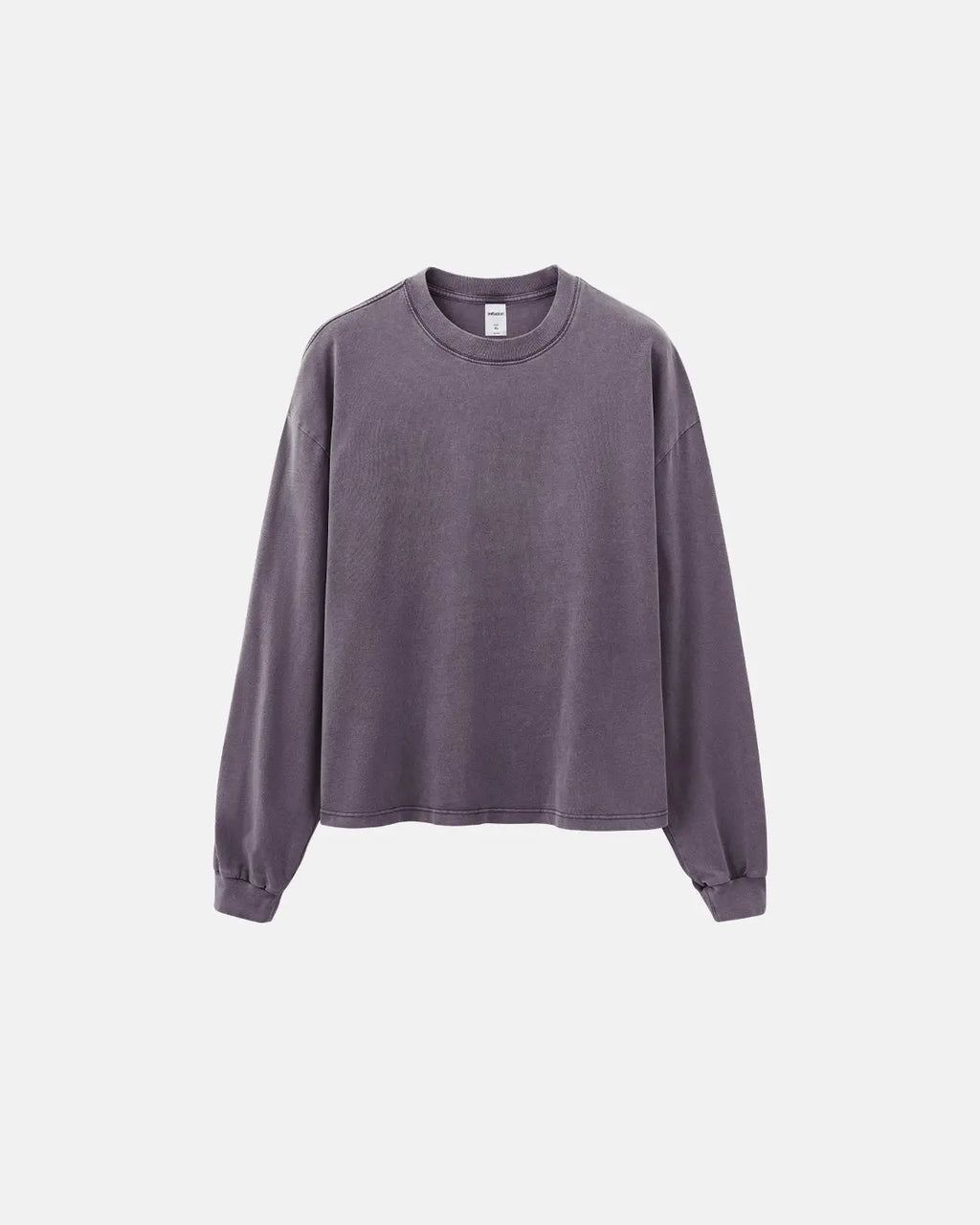 Distressed washed long sleeve tee by Flation Streetwear, featuring a faded, vintage-inspired design and relaxed fit.