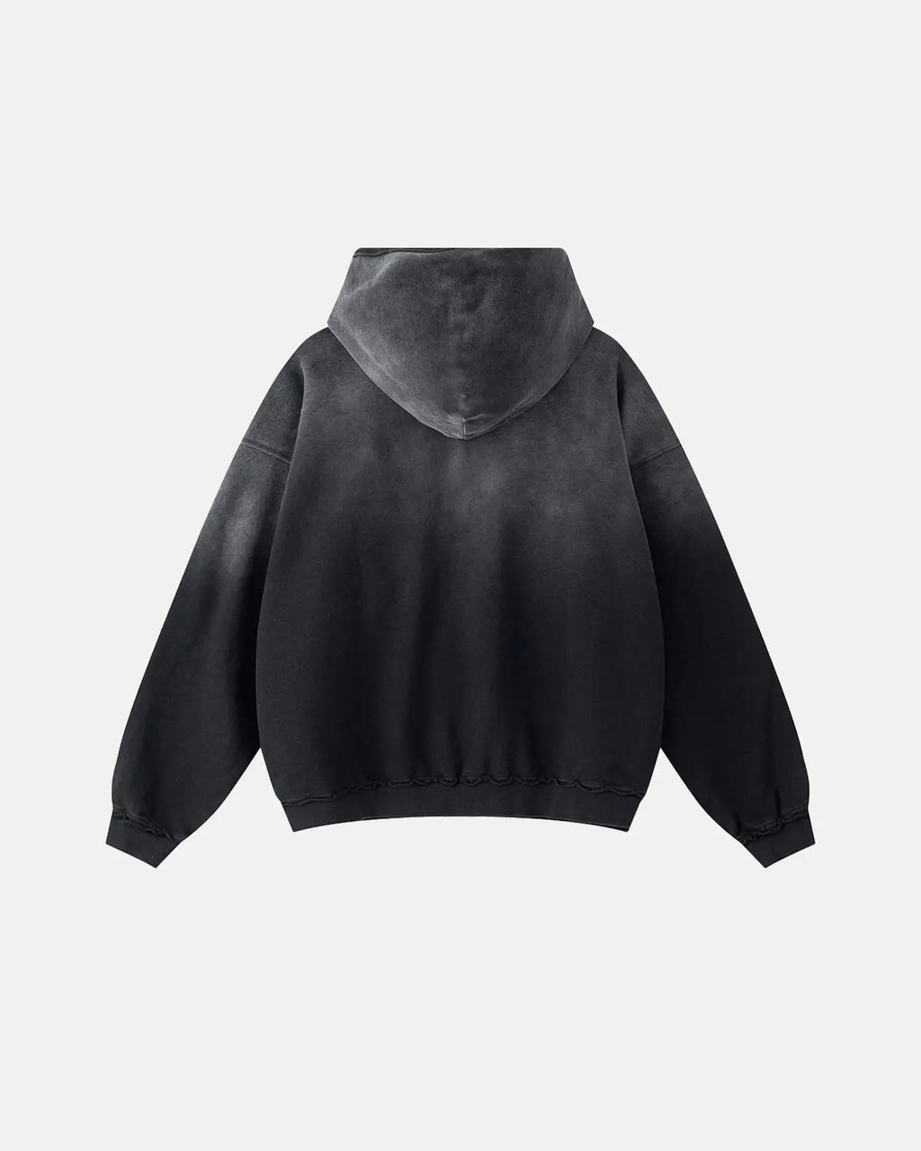 Inflation Streetwear Monkey Wash Ripped Hoodie featuring distressed fabric, casual street style, and a relaxed fit.