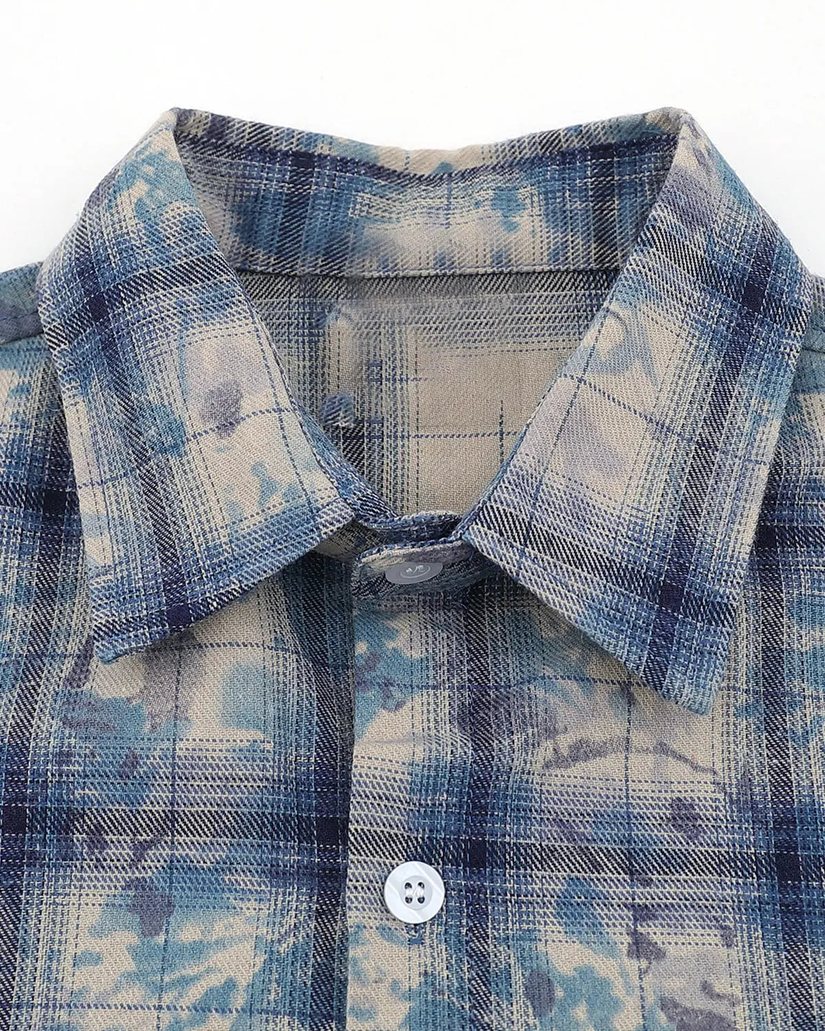 Inflation Streetwear tie-dye plaid sequin short-sleeve shirt with vibrant colors and shiny sequins, casual streetwear style.