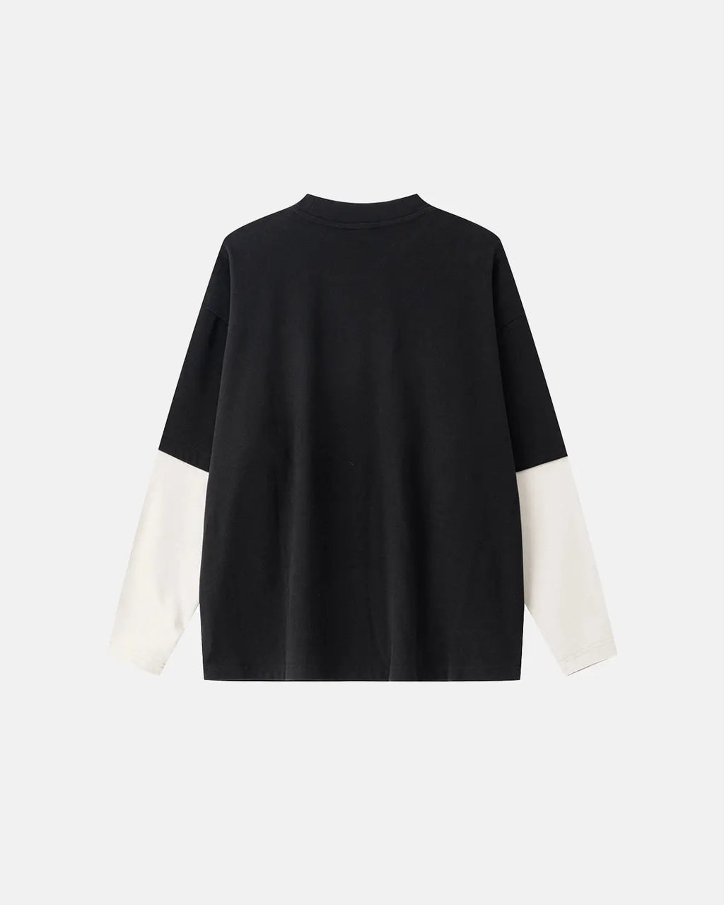 Color block long sleeve tee from Flation Streetwear, featuring bold color blocks and a comfortable fit.