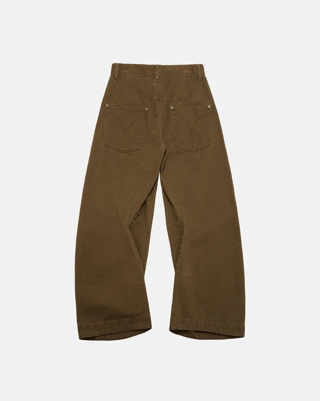 Flation Stitching Flare Baggy Jeans featuring distressed details and wide-leg fit, streetwear style on a model.