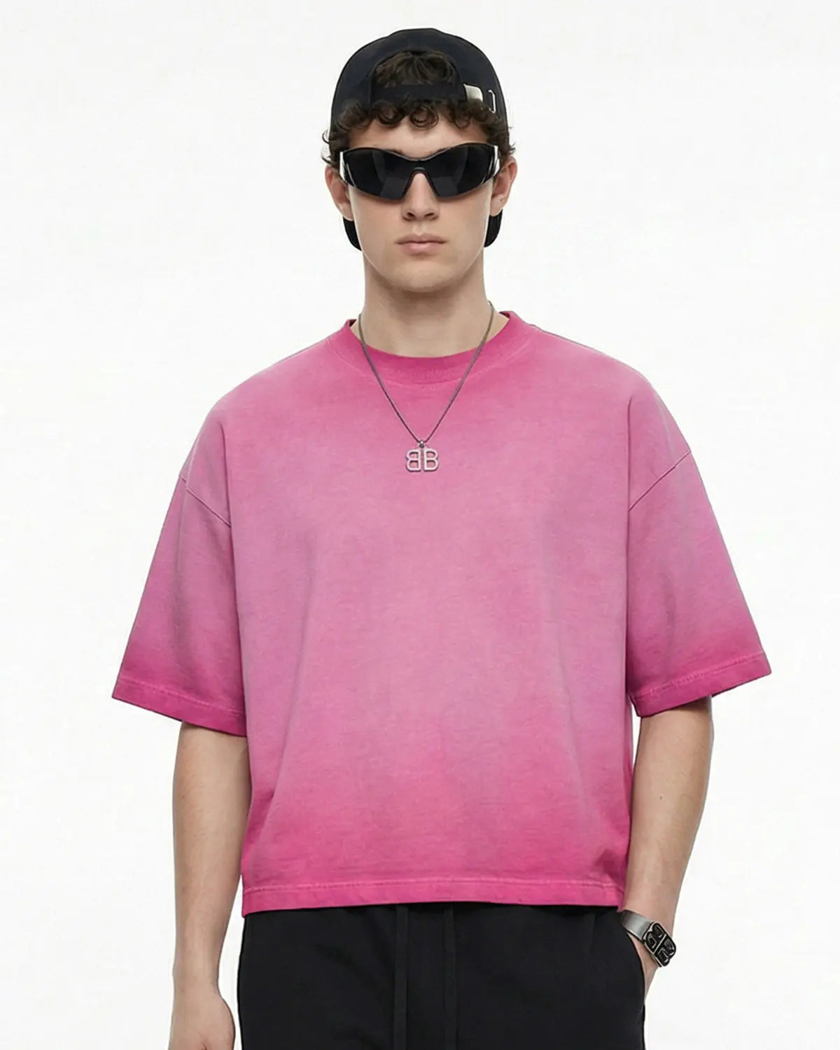 Inflation Streetwear Monkey Washed Dyed Fade Boxy T-Shirt, casual cotton tee with distressed dyed design and relaxed fit.