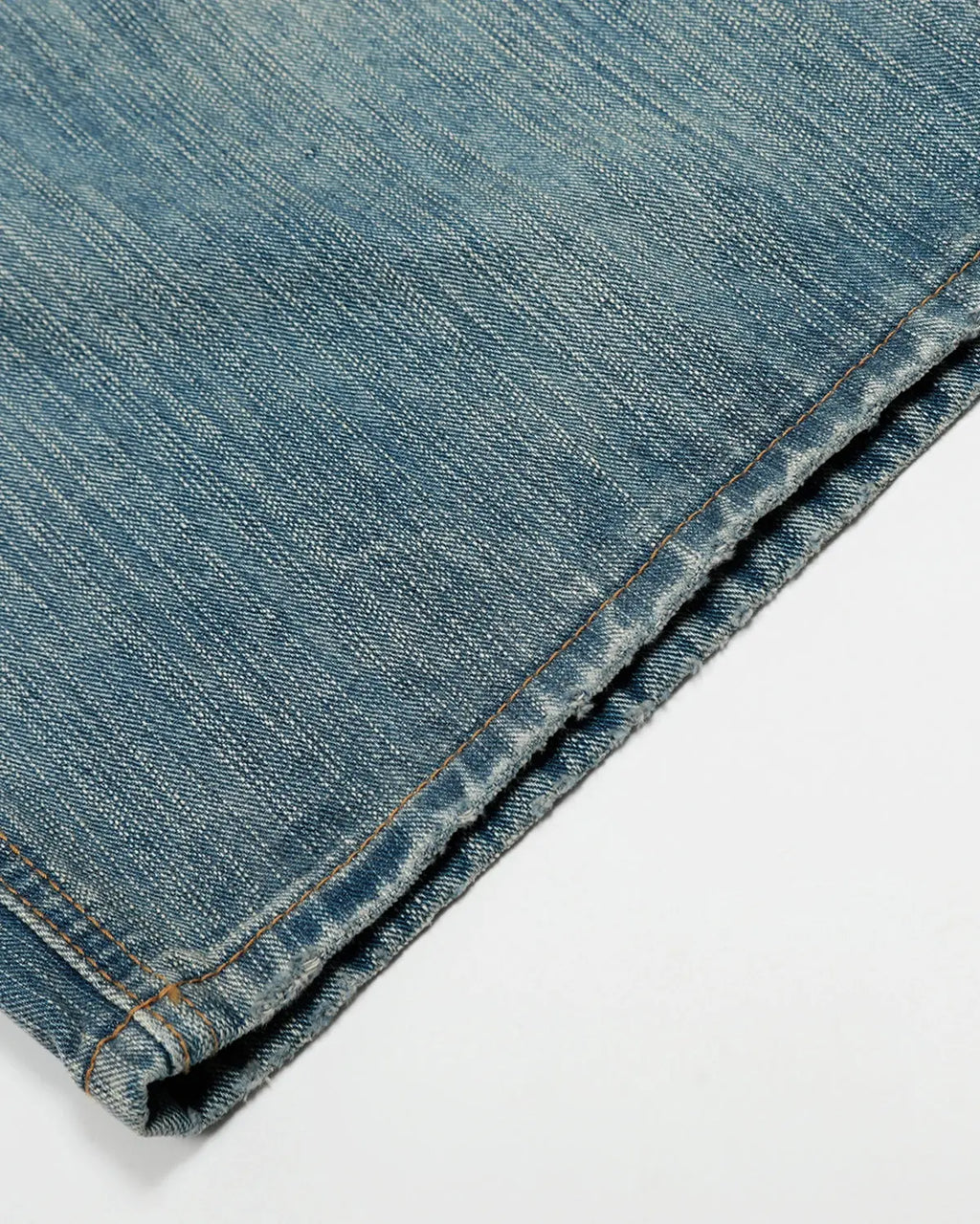 Deconstructed bamboo weave baggy jeans by Flation Streetwear, relaxed fit with textured fabric and casual streetwear style.