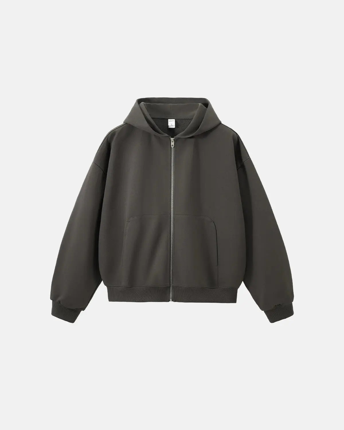Flation French Terry Zip Up Hoodie featuring a casual streetwear design with a front zipper and hood for comfortable style.