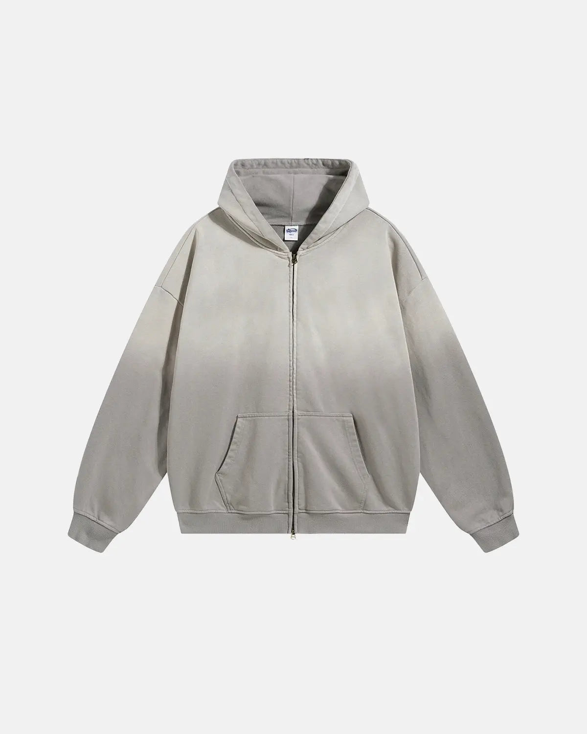 INFLATION Monkey Wash French Terry zip-up hoodie featuring a playful monkey graphic and casual hoodie design.