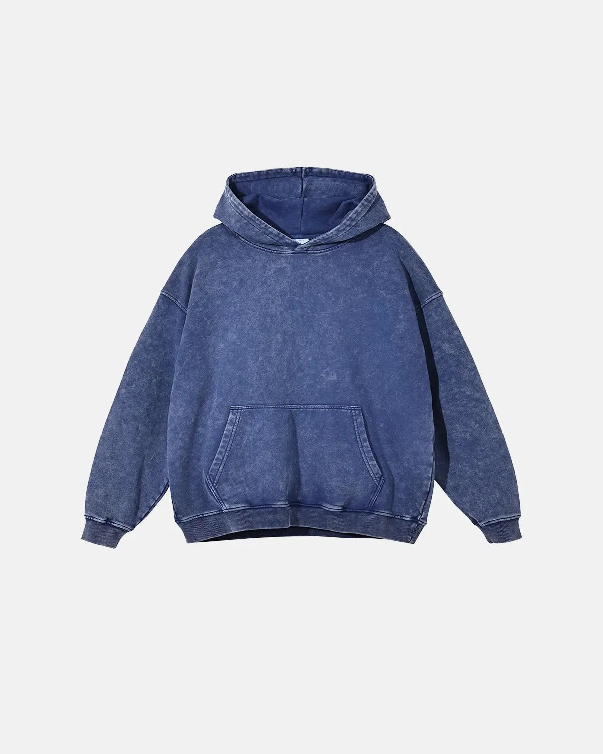 Inflation Streetwear French Terry Washed Distressed Hoodie with a relaxed fit, featuring faded fabric and distressed details.