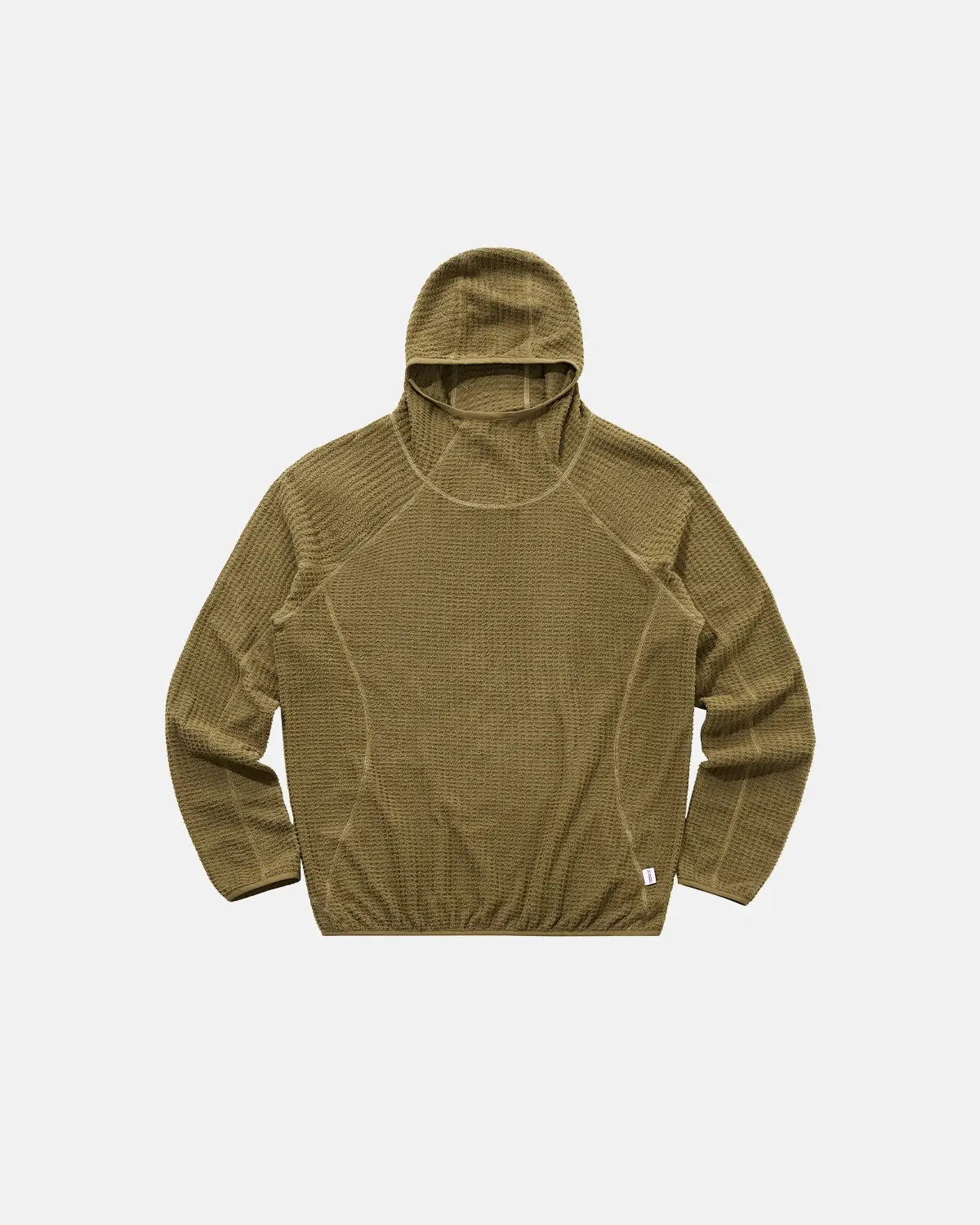Flation Thermolite® lightweight grid texture hoodie in streetwear style, featuring a cozy hood and modern design.