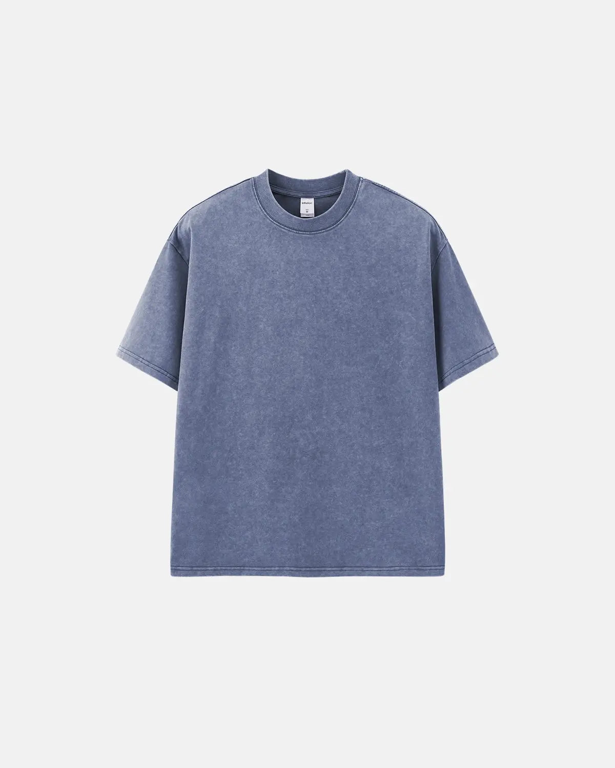 White Snow Flakes Wash Tee by Flation Streetwear featuring snowflake graphics on soft cotton fabric.