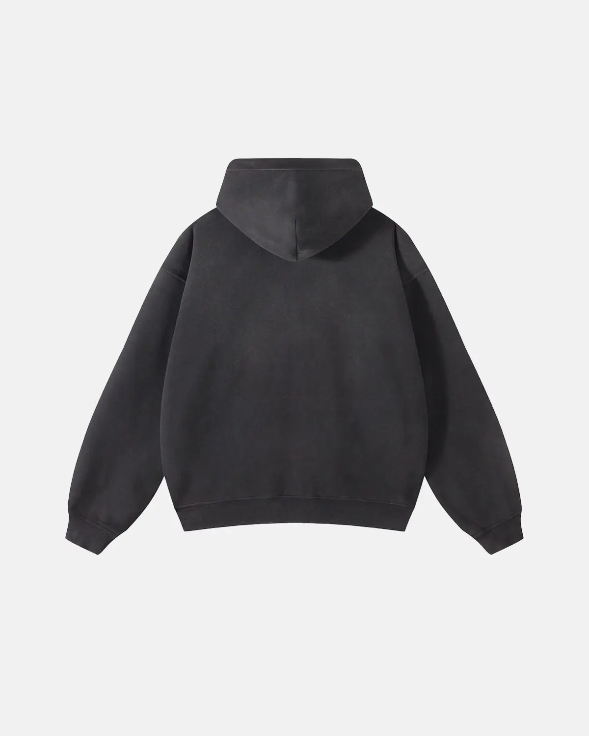 Acid washed zip-up hoodie from Flation Streetwear featuring a casual fit and distressed fabric detail.