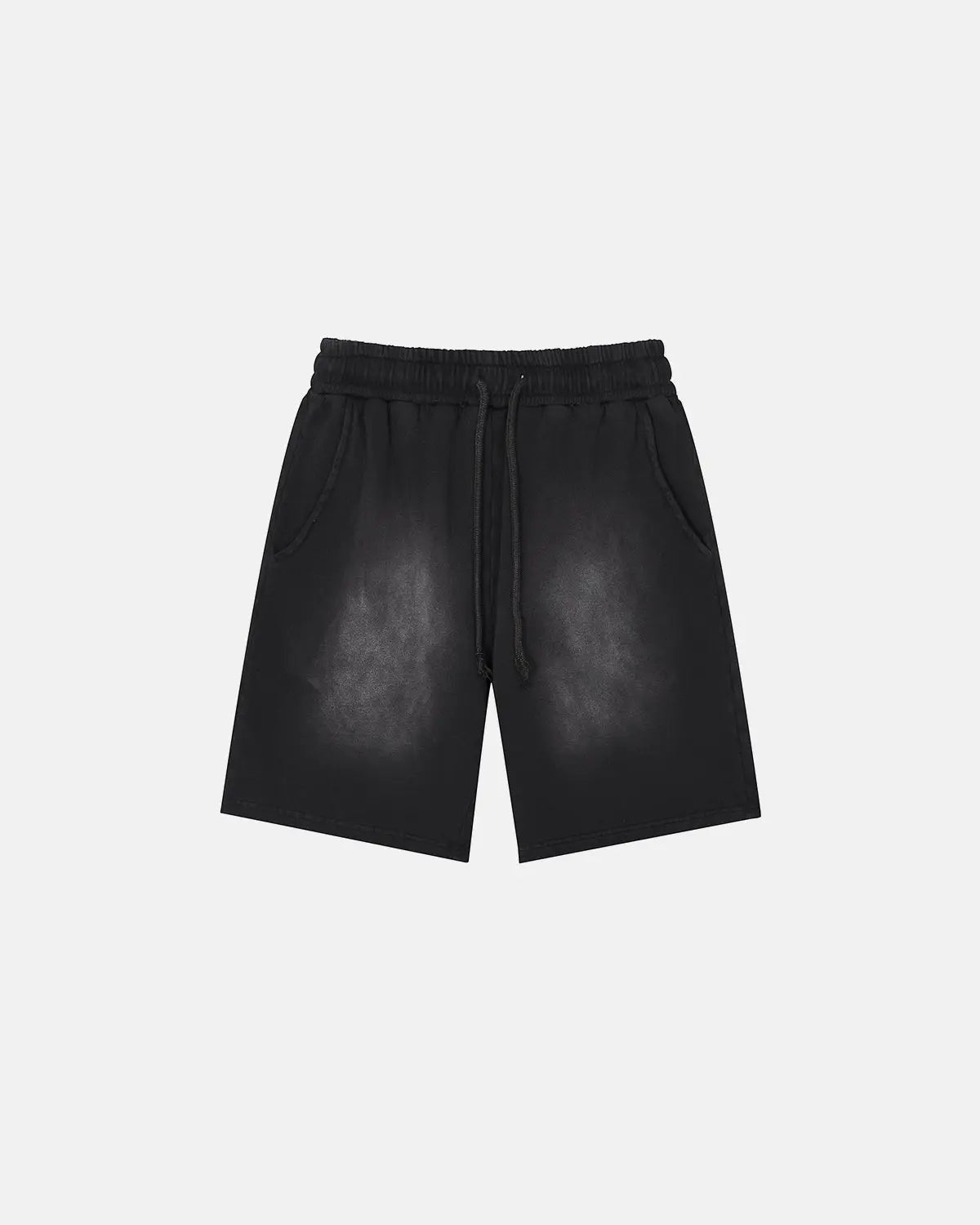 Inflation Monkey Washed Sweat Shorts, casual gray pants with a relaxed fit, featuring a washed denim look and comfortable waistband.