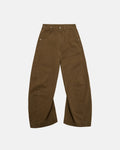 Flation Stitching Flare Baggy Jeans with distressed details, high waist, and relaxed fit, shown on a model.