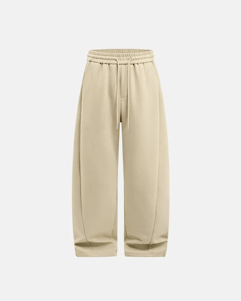 Soft Touch Straight-Leg Sweatpant by Flation, beige casual joggers with elastic waistband and relaxed fit, on a neutral background.