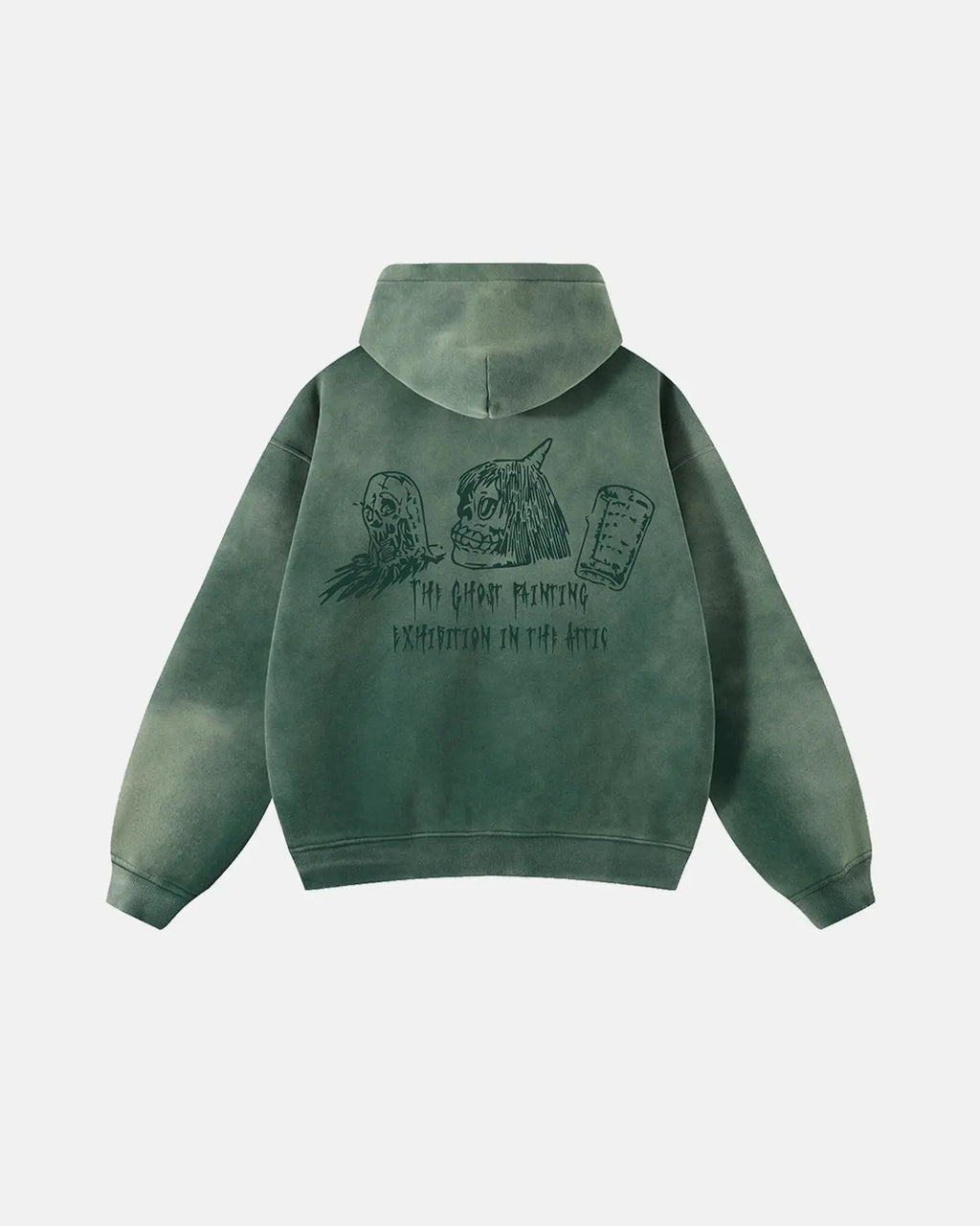 Flation Graphic Monkey Wash Zip Up Hoodie featuring a colorful monkey print, casual streetwear style with front zip closure.