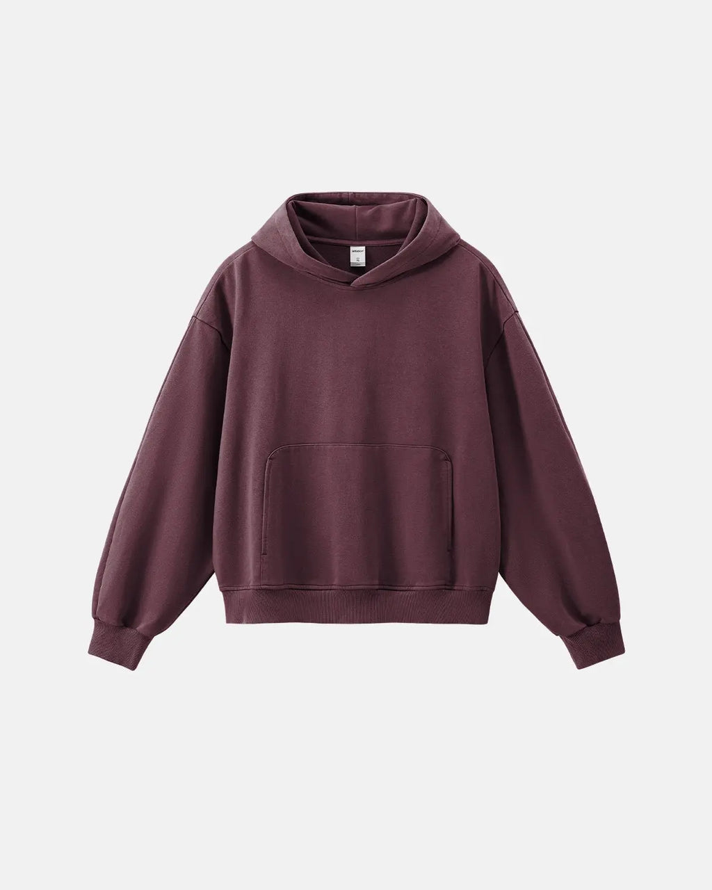 Inflation Streetwear Garment Washed French Terry Hoodie in neutral color, featuring a relaxed fit and comfortable fabric.