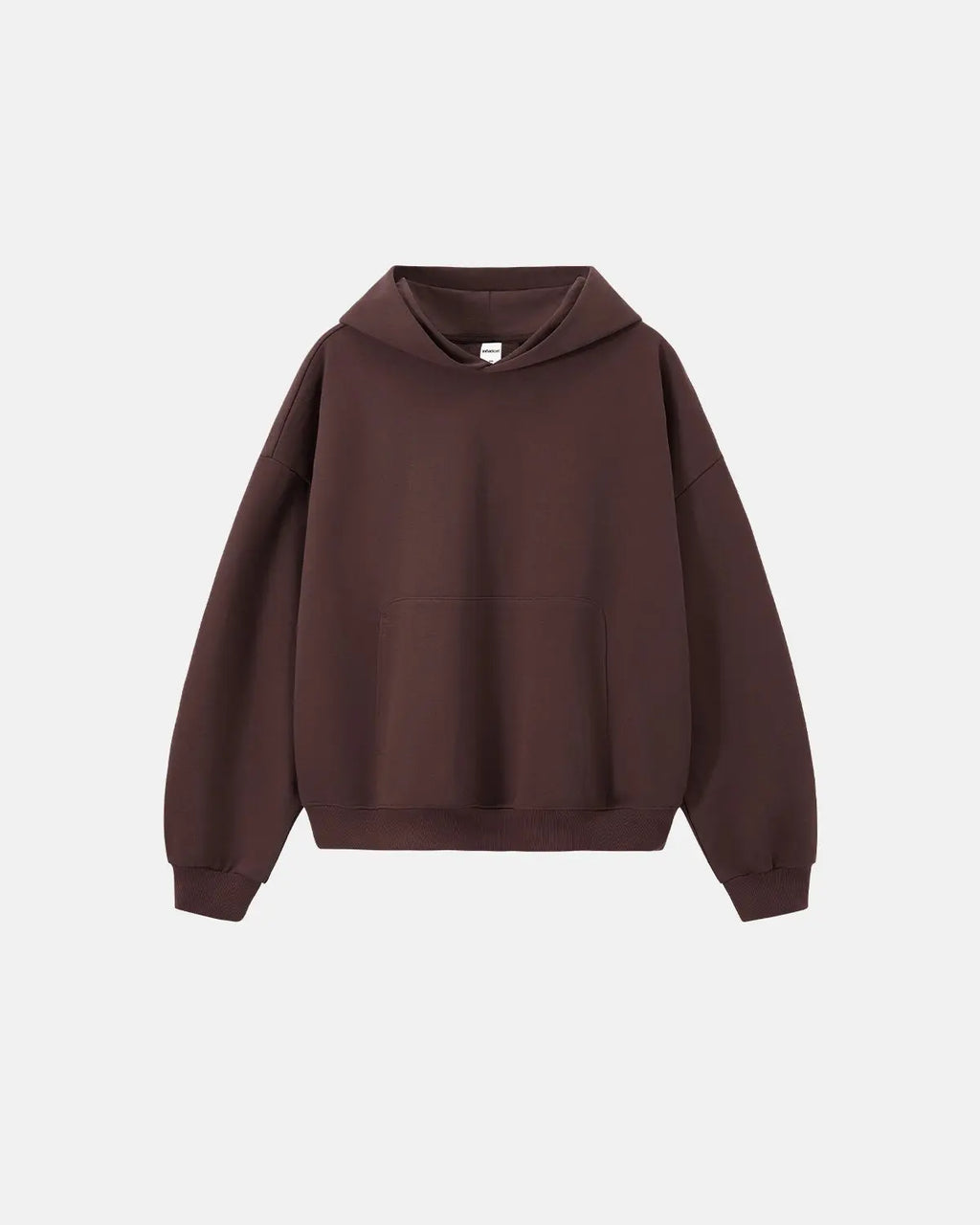 Blank boxy fit French Terry hoodie by Flation with a relaxed fit and casual style, shown in a neutral color.