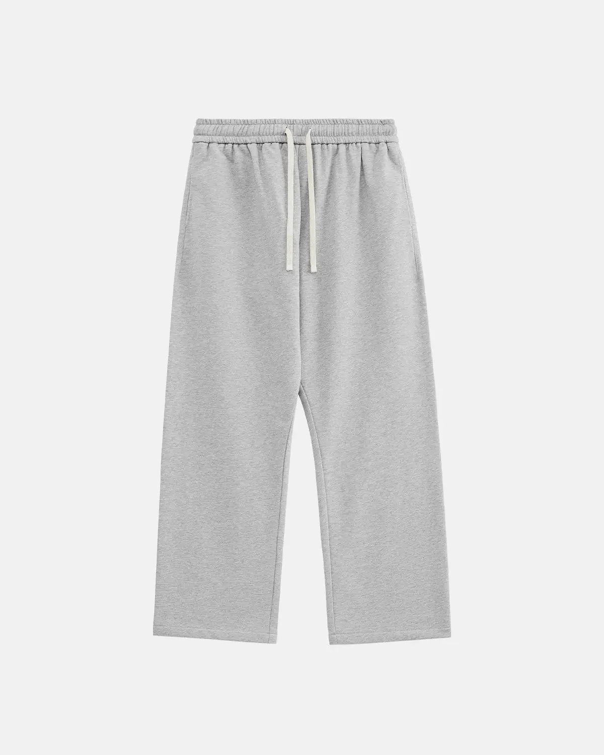 Inflation Heavyweight Straight-Leg Sweatpant in neutral color, showcasing relaxed fit and thick, comfortable fabric.