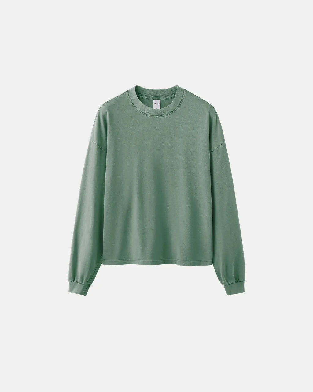 Distressed washed long sleeve tee by Flation Streetwear, featuring a vintage, faded appearance with ripped details and a relaxed fit.
